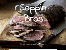 Tablet Screenshot of coppins-butchers.com